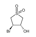 3-溴-4-羟基四氢噻吩1,1-二氧化物结构式