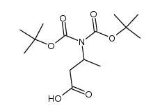 3-(di-tert-butyloxycarbonylamino)butyric acid结构式