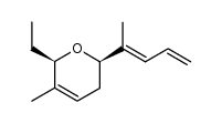 (2R,6R)-6-ethyl-5-methyl-2-((E)-penta-2,4-dien-2-yl)-3,6-dihydro-2H-pyran结构式