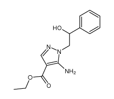 5-amino-1-(2-hydroxy-2-phenylethyl)-1H-pyrazole-4-carboxylic acid ethyl ester Structure
