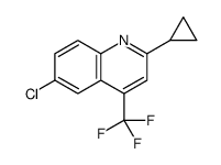 6-chloro-2-cyclopropyl-4-(trifluoromethyl)quinoline Structure