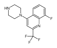 8-fluoro-4-piperazin-1-yl-2-(trifluoromethyl)quinoline结构式