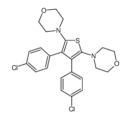 4-[3,4-bis(4-chlorophenyl)-5-morpholin-4-ylthiophen-2-yl]morpholine结构式