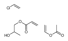 chloroethene,ethenyl acetate,2-hydroxypropyl prop-2-enoate Structure