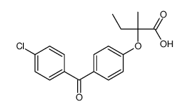 2-[4-(4-chlorobenzoyl)phenoxy]-2-methylbutanoic acid结构式