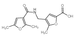 4-([(2,5-二甲基呋喃-3-羰基)-氨基]-甲基)-5-甲基呋喃-2-羧酸结构式