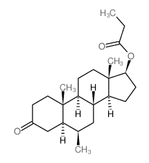 Testosterone, 4,5.alpha.-dihydro-6.beta.-methyl-, propionate Structure