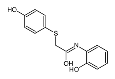 N-(2-hydroxyphenyl)-2-(4-hydroxyphenyl)sulfanylacetamide Structure