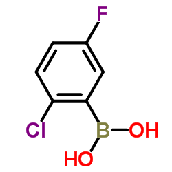 (2-Chloro-5-fluorophenyl)boronic acid structure