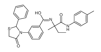 N-[2-methyl-1-(4-methylanilino)-1-oxobutan-2-yl]-3-(4-oxo-2-phenyl-1,3-thiazolidin-3-yl)benzamide Structure
