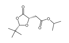 (2S,4S)-2-(tert-butyl)-5-oxo-1,3-dioxolane-4-acetic acid isopropyl ester Structure