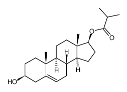 isobutyric acid-(3β-hydroxy-androsten-(5)-yl-(17β)-ester)结构式