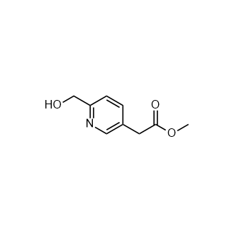 2-(6-(羟甲基)吡啶-3-基)乙酸甲酯结构式