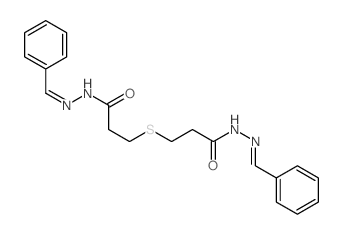 Propanoic acid,3,3'-thiobis-, 1,1'-bis[2-(phenylmethylene)hydrazide] Structure