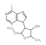 4-(6-chloropurin-9-yl)-5-methoxy-2-methyl-oxolan-3-ol结构式
