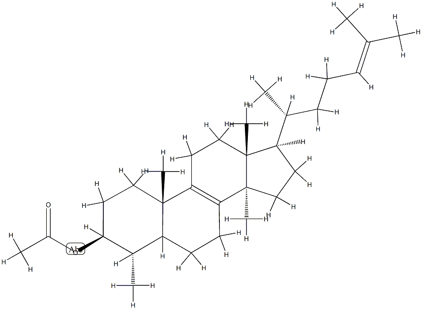 4α,14-Dimethylcholesta-8,24-dien-3β-ol acetate Structure