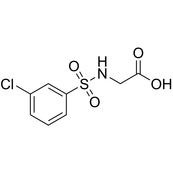 N-(3-Chlorophenylsulfonyl)glycine Structure