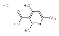 2-氨基-4,6-二甲基-3-吡啶羧酸盐酸盐结构式