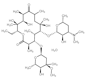 红霉素 A 二水合物结构式