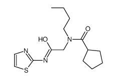 N-butyl-N-[2-oxo-2-(1,3-thiazol-2-ylamino)ethyl]cyclopentanecarboxamide结构式
