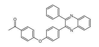 1-[4-[4-(3-phenylquinoxalin-2-yl)phenoxy]phenyl]ethanone Structure
