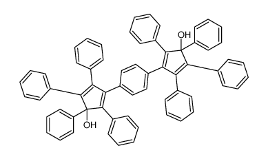 3-[4-(3-hydroxy-2,3,4,5-tetraphenylcyclopenta-1,4-dien-1-yl)phenyl]-1,2,4,5-tetraphenylcyclopenta-2,4-dien-1-ol Structure