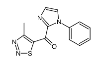 (4-methylthiadiazol-5-yl)-(1-phenylimidazol-2-yl)methanone结构式