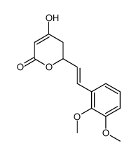4-Hydroxy-6-(2-trans-2,3-dimethoxystyryl)-5,6-dihydro-2-pyron结构式