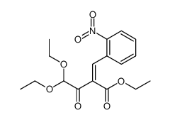 4,4-Diethoxy-2-[1-(2-nitro-phenyl)-meth-(Z)-ylidene]-3-oxo-butyric acid ethyl ester Structure
