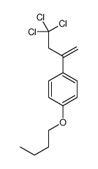 1-butoxy-4-(4,4,4-trichlorobut-1-en-2-yl)benzene结构式