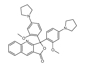 3,3-Bis-(2-methoxy-4-pyrrolidin-1-yl-phenyl)-3H-furo[3,4-b]quinolin-1-one Structure