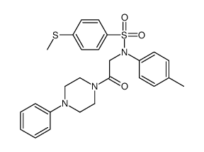 N-(4-methylphenyl)-4-methylsulfanyl-N-[2-oxo-2-(4-phenylpiperazin-1-yl)ethyl]benzenesulfonamide Structure