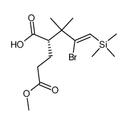 (S)-(+)-2-[2-bromo-1,1-dimethyl-3-(trimethylsilanyl)allyl]pentanedioic acid 5-methyl ester Structure