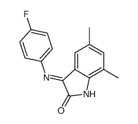 3-(4-fluoroanilino)-5,7-dimethylindol-2-one结构式