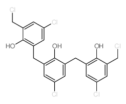 Phenol,4-chloro-2,6-bis[[5-chloro-3-(chloromethyl)-2-hydroxyphenyl]methyl]- Structure