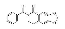 6-benzoyl-7,8-dihydro-6H-[1,3]dioxolo[4,5-g]isoquinolin-5-one结构式
