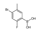 4-溴-2-氟-5-甲基苯基硼酸结构式