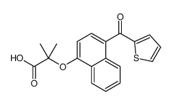 2-methyl-2-[4-(thiophene-2-carbonyl)naphthalen-1-yl]oxypropanoic acid结构式