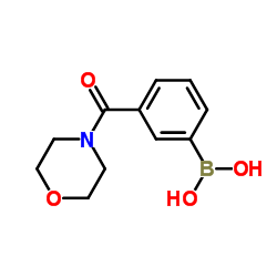 3-(吗啉-4-羰基)苯基硼酸结构式