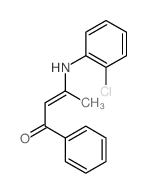 3-[(2-chlorophenyl)amino]-1-phenyl-but-2-en-1-one Structure