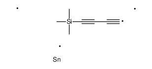 trimethyl(4-trimethylstannylbuta-1,3-diynyl)silane结构式