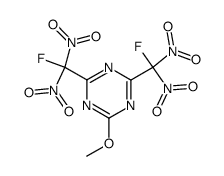 2,4-bis(fluorodinitromethyl)-6-methoxy-1,3,5-triazine结构式
