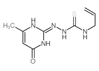 Hydrazinecarbothioamide,2-(1,6-dihydro-4-methyl-6-oxo-2-pyrimidinyl)-N-2-propen-1-yl- picture