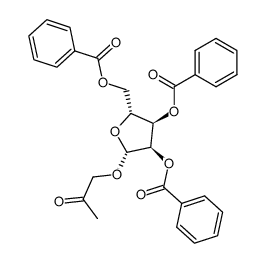 2-(oxopropoxy) 2,3,5-tri-O-benzoyl-β-D-ribofuranoside Structure