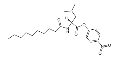 (R)-2-Decanoylamino-4-methyl-pentanoic acid 4-nitro-phenyl ester Structure