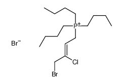 (4-bromo-3-chlorobut-2-enyl)-tributylphosphanium,bromide Structure