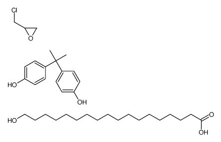 2-(chloromethyl)oxirane,18-hydroxyoctadecanoic acid,4-[2-(4-hydroxyphenyl)propan-2-yl]phenol Structure