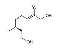 (S)-(-)-[9-13C]-10-hydroxycitronellol结构式