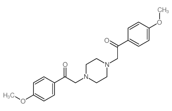 Ethanone,2,2'-(1,4-piperazinediyl)bis[1-(4-methoxyphenyl)- Structure