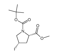N-Boc-cis-4-iodo-L-proline methyl ester结构式